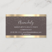 美容用モダンはさみ金ゴールド紙吹雪スキニー 名刺 (裏面)