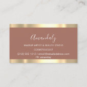 美容用モダン鋏ドリップス金ゴールドバラ 名刺 (裏面)