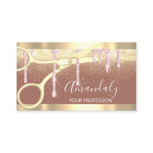 美容用モダン鋏ドリップス金ゴールドバラ