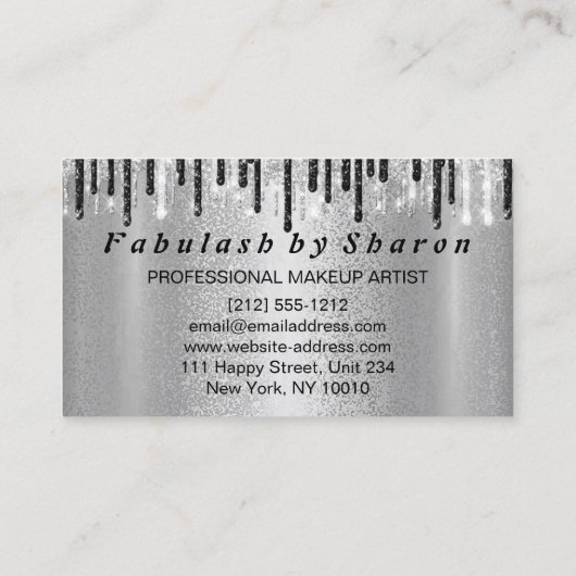 美容用化粧まつ毛シルバーシザーシルバー 名刺 (裏面)