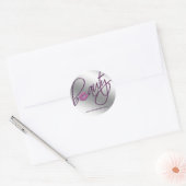 美容美しいサロンステッカーパープル ラウンドシール (封筒)