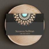 美容美しいサロン金ゴールドブラックメイクアップアーティスト 名刺