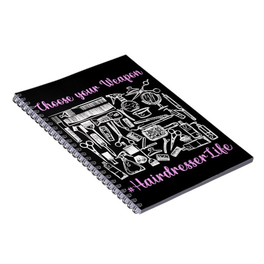 美容装おもしろい置美容師 ノートブック (右側)