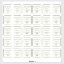 美容製品の成分 2インチステッカー 30枚