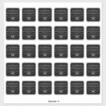 美容製品成分 2インチステッカー 30x