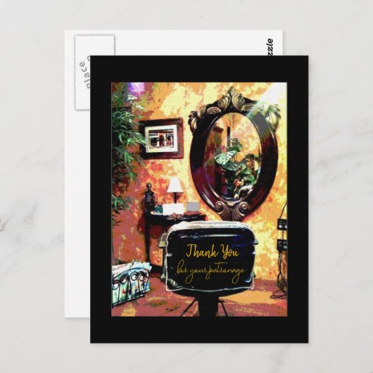 美容院ご利用ありがとうございます ポストカード (正面/裏面)