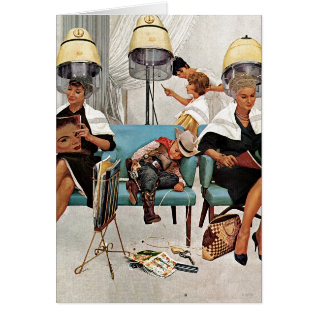 美容院で眠っているカウボーイ (正面)