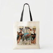 美容院で眠っているカウボーイ トートバッグ (正面)