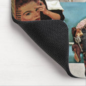 美容院で眠っているカウボーイ マウスパッド (コーナー)