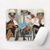 美容院で眠っているカウボーイ マウスパッド (マウス)