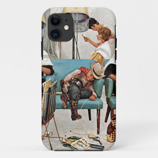 美容院で眠っているカウボーイ Case-Mate iPhoneケース (裏面)