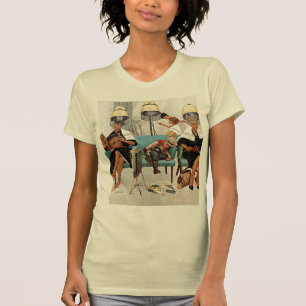 美容院で眠っているカウボーイ Tシャツ
