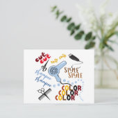 美容院で ポストカード (スタンド正面)