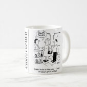 美容院と苦闘 コーヒーマグカップ (正面右)