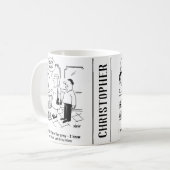 美容院と苦闘 コーヒーマグカップ (正面左)