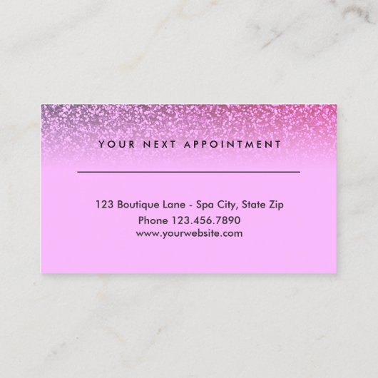 美容院のアポイントメントのこんにちは豪華なシェブロン 予約カード (裏面)