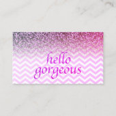 美容院のアポイントメントのこんにちは豪華なシェブロン 予約カード (正面)