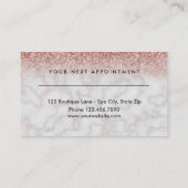 美容院のアポイントメントのこんにちは豪華な大理石 予約カード (裏面)