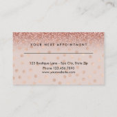 美容院のアポイントメントのこんにちは豪華な水玉模様 予約カード (裏面)