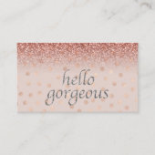 美容院のアポイントメントのこんにちは豪華な水玉模様 予約カード (正面)