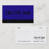 美容院のアポイントメントカード 予約カード (正面/裏面)