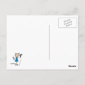 美容院のステッキ姿 ポストカード (裏面)