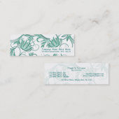 美容院のスパの花の渦巻 スキニー名刺 (正面/裏面)