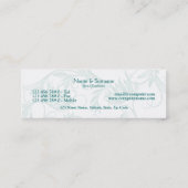 美容院のスパの花の渦巻 スキニー名刺 (裏面)