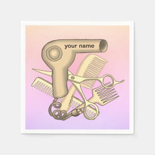 美容院のナプキン スタンダードカクテルナプキン (正面)