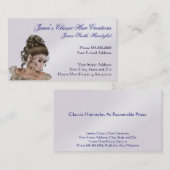 美容院のヘアデザイナーの名刺 名刺 (正面/裏面)