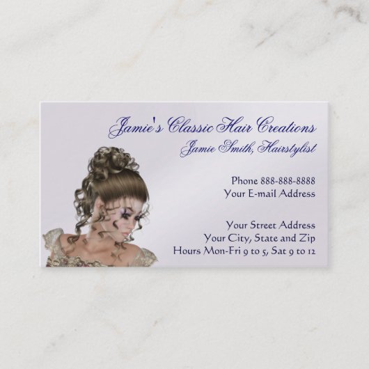 美容院のヘアデザイナーの名刺 名刺 (正面)