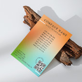 美容院のホログラフィックグラデーション チラシ