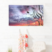 美容院のメイクアップアーティスト、ヘアスタイリスト、エステティシャン 横断幕 (インサイチュ)