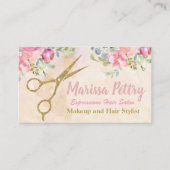 美容院のモダンな美容師のアポイントメントカード 名刺 (正面)