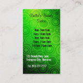 美容院の名刺 名刺 (裏面)