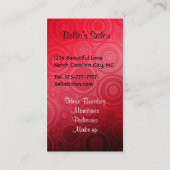 美容院の名刺 名刺 (裏面)