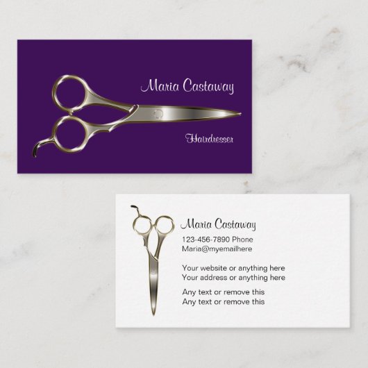 美容院の名刺 名刺 (正面/裏面)