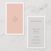 美容院の所有者のエレガントで贅沢なメーキャップアーティスト 名刺 (正面/裏面)