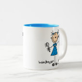 美容院の棒の姿 ツートーンマグカップ (正面右)