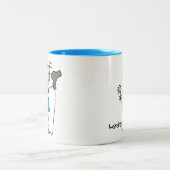 美容院の棒の姿 ツートーンマグカップ (中央)