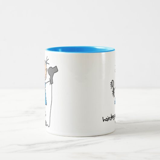 美容院の棒の姿 ツートーンマグカップ (中央)