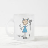 美容院の棒の姿 フロストグラスマグカップ (左)