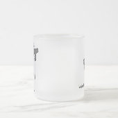 美容院の棒の姿 フロストグラスマグカップ (中央)