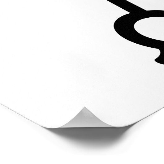 美容院の櫛のはさみ ポスター (角)