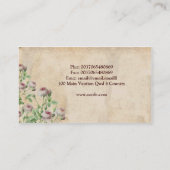 美容院の毛のデザインのヴィンテージの名刺 名刺 (裏面)