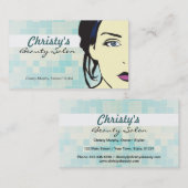 美容院の毛のSylistビジネスカード2 名刺 (正面/裏面)