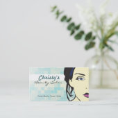 美容院の毛のSylistビジネスカード2 名刺 (スタンド正面)