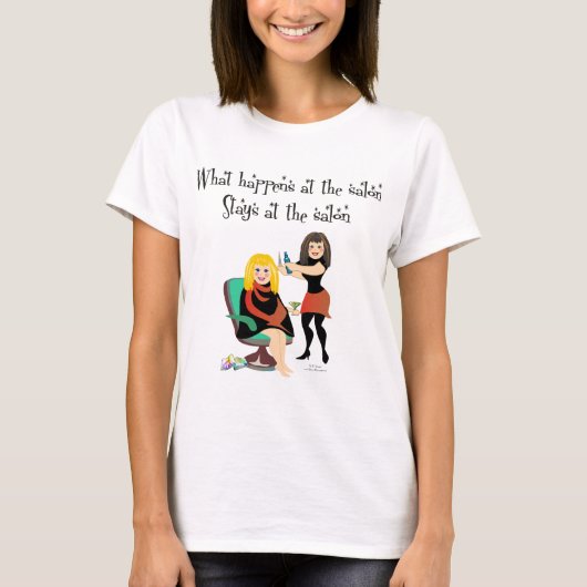 美容院の秘密 Tシャツ (正面)