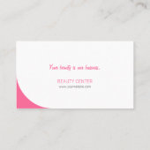 美容院の美容師のスパの名刺 名刺 (裏面)