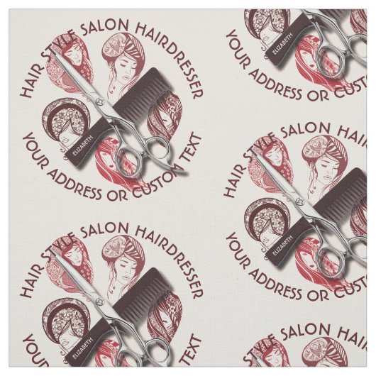 美容院または美容院の美容師の名前 ファブリック (見本)